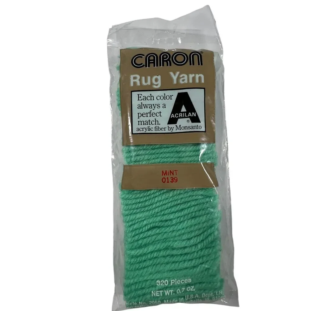 CARON Rug Yarn Lot of 20 Mint 0139 Acrilan Latch Hook 320 Pieces USA Sealed